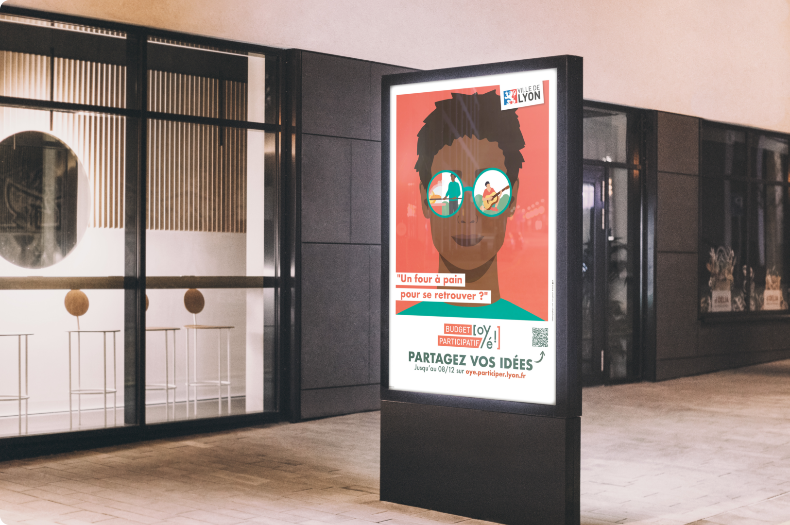 BuPa2024-illustrations-affichage-homme-lunettes-villedelyon-mockup-coxi-agence-communication-lyon